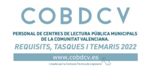 Personal de centres de lectura pública municipals de la Comunitat Valenciana. Requisits, tasques i temaris 2022